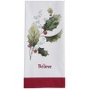 Park Designs Holly And Berries Believe Dishtowel Set of 2 - 2 of 4