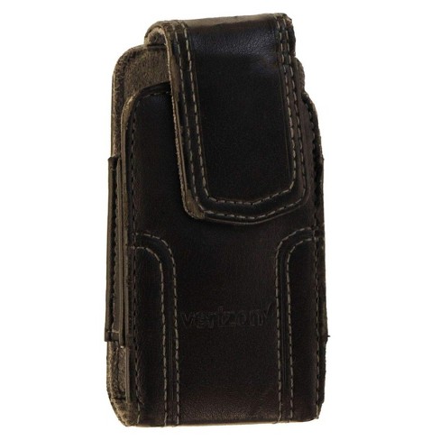 Verizon Universal Leather Pouch Case with Clip for Exalt II and etc. - Black - image 1 of 1