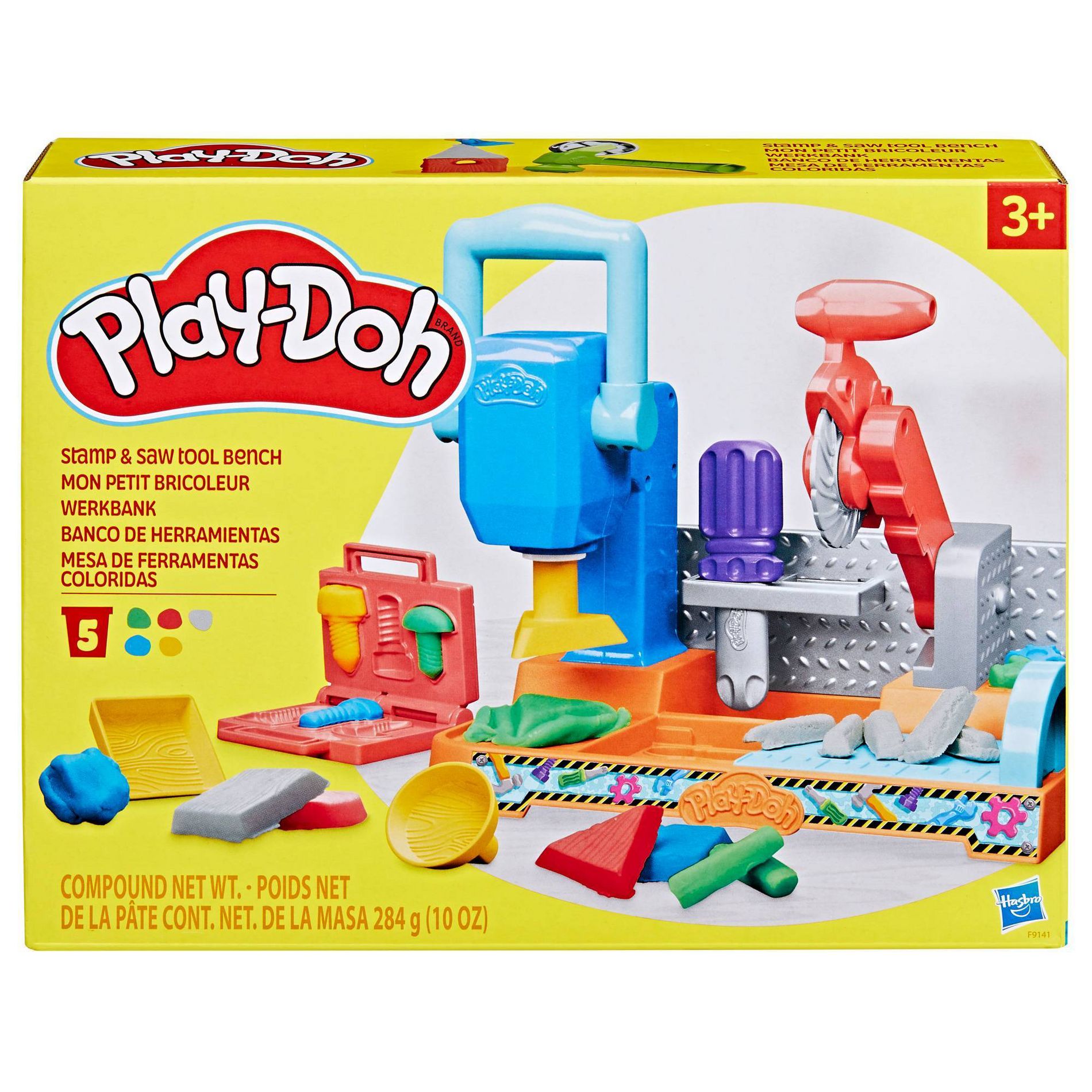 Play-Doh Stamp and Saw Tool Bench Playset - 8pc
