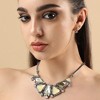 SOHI Women's Multicolour Party Stone Statement Necklace - 4 of 4