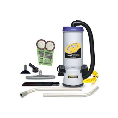 ProTeam 107104 QuarterVac 10 Quart Multifunctional Backpack Vacuum with 2 Piece Wand Tool Kit, Various Attachments, and 50 Foot Extension Cord, Gray