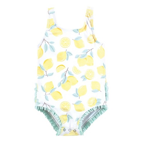 Hudson Baby Girls Baby Swimsuit Mint Lemons 3 6 Months