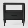 Transitional 1 Drawer Spindle Leg Wood Storage Nightstand - Saracina Home - image 3 of 4