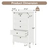 NicBex Modern 5-Drawer White Bedroom Dressers with Solid Wood Legs,Chest of Drawers for Bedroom,Entryway,Wooden Dresser Chest - 4 of 4