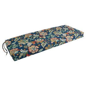 Blazing Needles, 48-inch by 19-inch Patterned Outdoor Spun Polyester Loveseat Cushion - 1 of 3