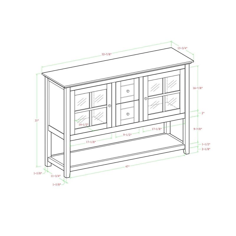 Tasi Transitional Buffet with Lower Shelf TV Stand for TVs up to 58" - Saracina Home, 6 of 12