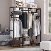 Tribesigns Freestanding Closet Organizer, Industrial 3 Rod Garment Rack with 4-tier Storage Shelf for Hanging Clothes and Storage - 4 of 4