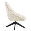 Corduroy Swivel Upholstered High Back Accent Chair with Pillow, Thick Cushion and Ergonomic Design for Living Room - 4 of 4