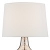 Possini Euro Design Modern Table Lamp with USB Charging Port 31" Tall Champagne Glass Off-White Drum Shade for Living Room Bedroom - 3 of 4