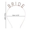 Unique Bargains Women's Elegant Bride Letter Headband 6.69"x4.72" Rose Gold Tone 1 Pc - 3 of 4