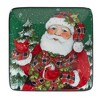 Set of 4 Christmas Lodge Santa Canape Dining Plates - Certified International - 2 of 4