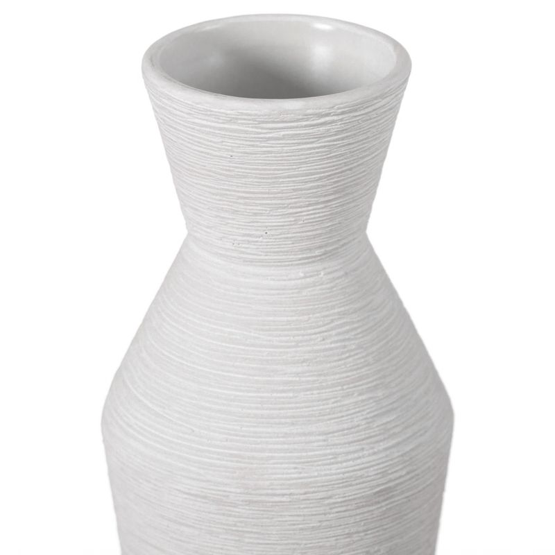 Uniquewise Decorative Ceramic Round Sharp Concaved Top Vase Centerpiece Table Vase, 5 of 6