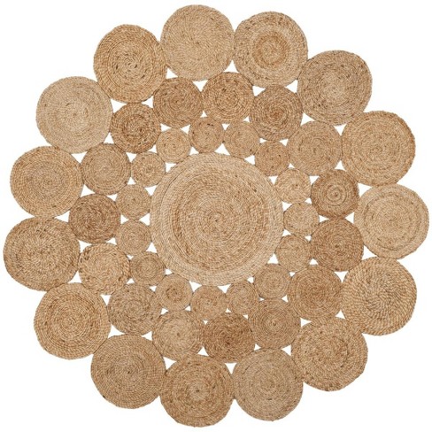 Natural Fiber Nf363 Hand Woven Indoor Area Rug - Natural - 6' Round ...