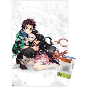 Trends International Demon Slayer - Tanjiro & Nezuko Snow Unframed Wall Poster Prints - 1 of 4