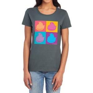 Easter In Squares In Four Colors Women's T-Shirt Charcoal - 1 of 4