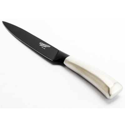 Gibson Home Opus 8 Inch Stainless Steel Nonstick Carving Knife in Black
