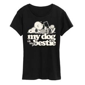 Women's - Peanuts - My Dog Is My Bestie Short Sleeve Graphic T-Shirt - 1 of 4