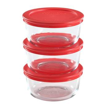 Pyrex 22pc Glass Food Storage Container Set Red/orange : Target