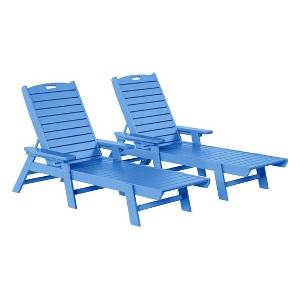 WestinTrends Adirondack Outdoor Chaise Lounge for Patio Garden Poolside (Set of 2) - 1 of 4