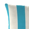 Set of 2 16" x 16" Outdoor Throw Pillows Washed Turquoise White - Jordan Manufacturing: Water & UV Resistant Patio Cushions - 4 of 4