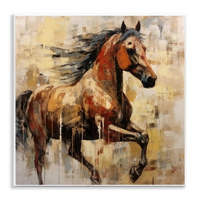 Stupell Industries Modern Brown Horse, 12" x 12"
