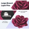 Unique Bargains Handmade Big Rose Flower Brooches and Pins for Women 4.3 Inch 1 Pc - 2 of 4