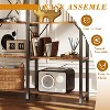 Aoxun 5 Tier Wood Bookshelf Set of 2, Book Shelf with 10 Open Display Shelves & Metal Frame, Brown - 3 of 4