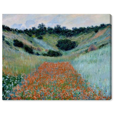Art Remedy Claude Monet - Poppy Field in a hollow near Giverny Classic Monet Art Prints Unframed