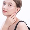 Half Hoop Earrings for Women Sterling Silver Clear Cz Ginger Lyne Collection - 4 of 4