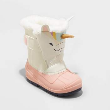 Toddler Girls' Vesper Dinosaur Zip Winter Shearling Boots Cat & Jack Size 7