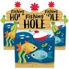 Big Dot of Happiness Let's Go Fishing - Treat Box Party Favors - Fish Themed Birthday Party or Baby Shower Goodie Gable Boxes - Set of 12 - 2 of 4