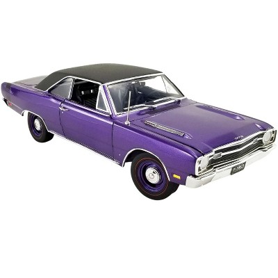 1969 Dodge Dart GTS 440 Plum Crazy Metallic w/Black Vinyl Top & Black Tail Stripe Ltd Ed 522 pcs 1/18 Diecast Model Car by ACME