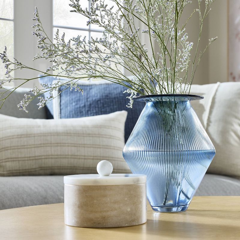 Glass Fluted Angular Decorative Vase - Threshold&#8482; designed with Studio McGee, 3 of 5
