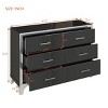 Elegant 6-Drawer Dresser with Metal Handles, Modern Storage Cabinet for Bedroom & Living Room-Maison Boucle - 4 of 4