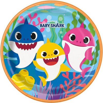 Baby Shark 9" 8ct Paper Plates