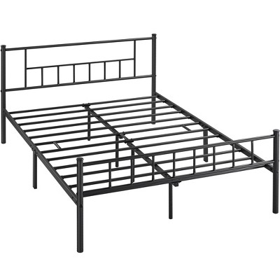 Yaheetech Simple Metal Bed Frame With Headboard&footboard Slatted Bed ...