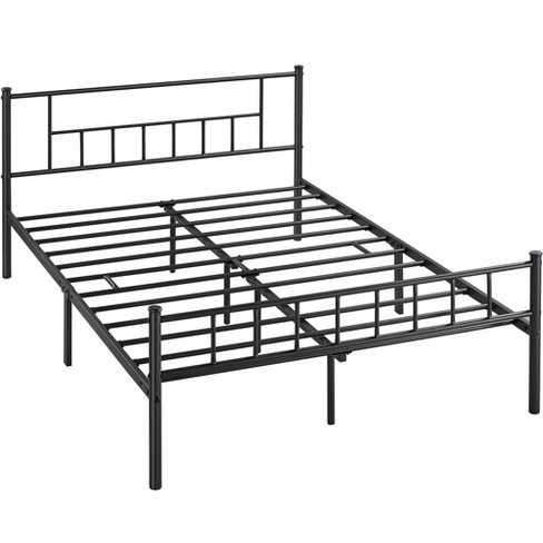 Yaheetech Basic Metal Bed Frame With Headboard And Footboard, Black ...