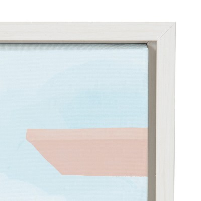 Kate and Laurel Sylvie Jump Framed Canvas by Maja Tomljanovic, 18x24, White