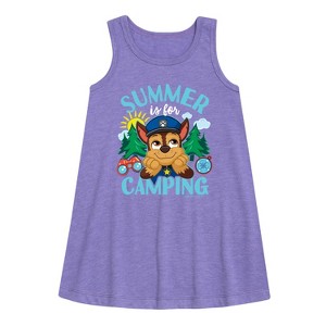 - Paw Patrol - Summer Is For Camping Graphic Sleeveless Aline Dress - 1 of 4