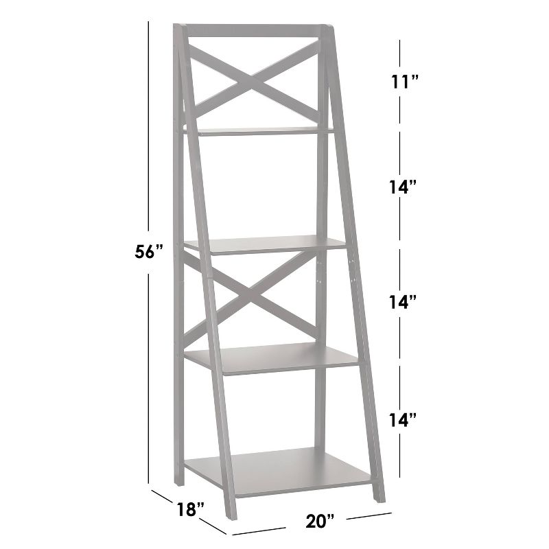 56" 4 Tier Crossback Shelf - Buylateral, 5 of 8