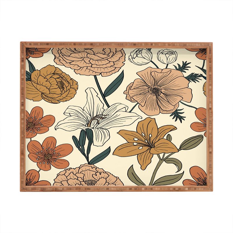 Emanuela Carratoni Spring Floral Mood Rectangular Tray - Deny Designs, 1 of 3