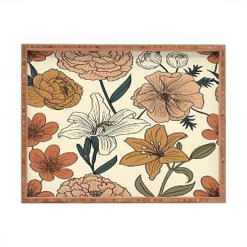 Emanuela Carratoni Spring Floral Mood Rectangular Tray - Deny Designs