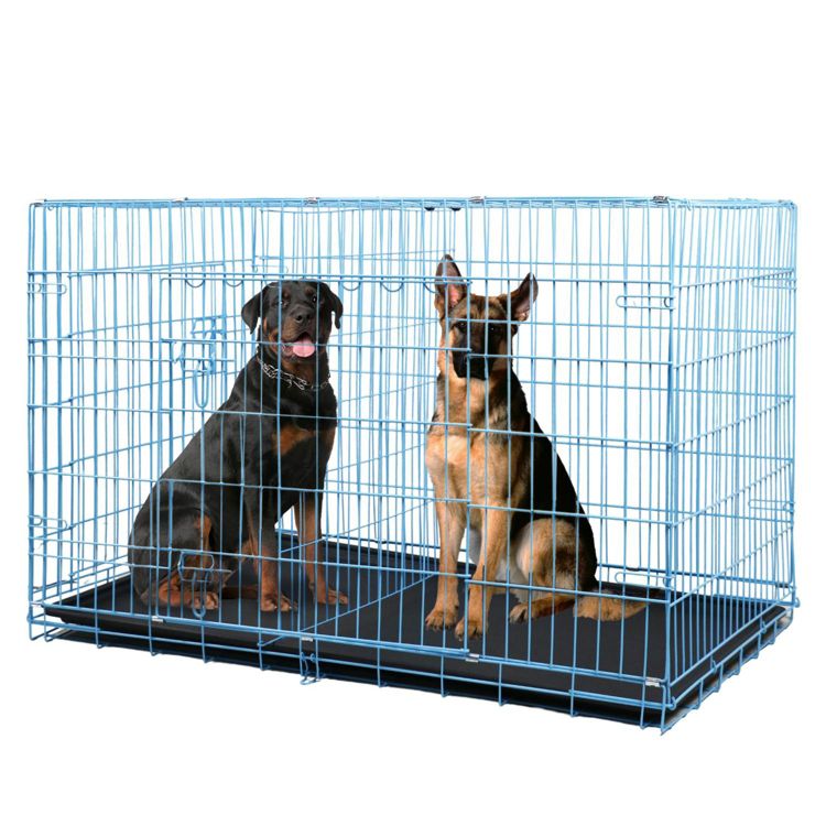 BestMassage 24/30/36/42/48 Inch Dog Crate Dog Cage Dog Kennel with Double Door Removable Tray & Handle Indoor Outdoor Pet Crate, 1 of 7