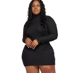 knee length dresses for ladies Plus Size Colorblock long sleeve collared mini dress – Wild With Grace  Boutique