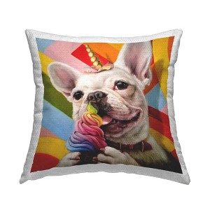 Stupell Industries Rainbow French Bulldog Unicorn, 18 x 18 - 1 of 3
