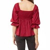 Women's Square Neck Babydoll Top - entro - 3 of 4