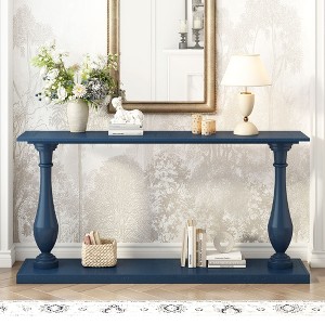NicBex Elegant and Vintage Console Table with Vase-Leg Design,Narrow Entryway Table with Bottom Shelf for Living Room,Hallway - 1 of 4
