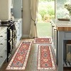 Boho Kitchen Rugs Set of 3 Washable Throw Rugs with TPR Backing Non Slip Floor Mats Farmhouse Carpet for Kitchen, Laundry Room, Hallway - 2 of 4
