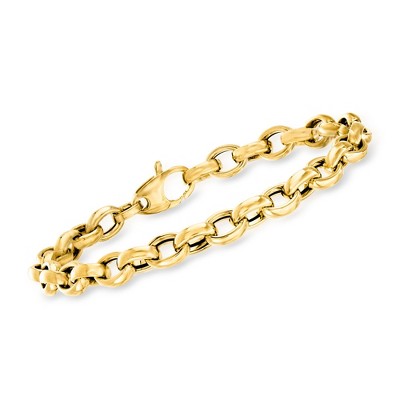 Ross-Simons Italian 6mm Cable-Link Bracelet in 14kt Yellow Gold