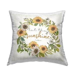 Stupell Industries Warm Sunshine Phrase Sunflower, 18 x 18 - 1 of 3